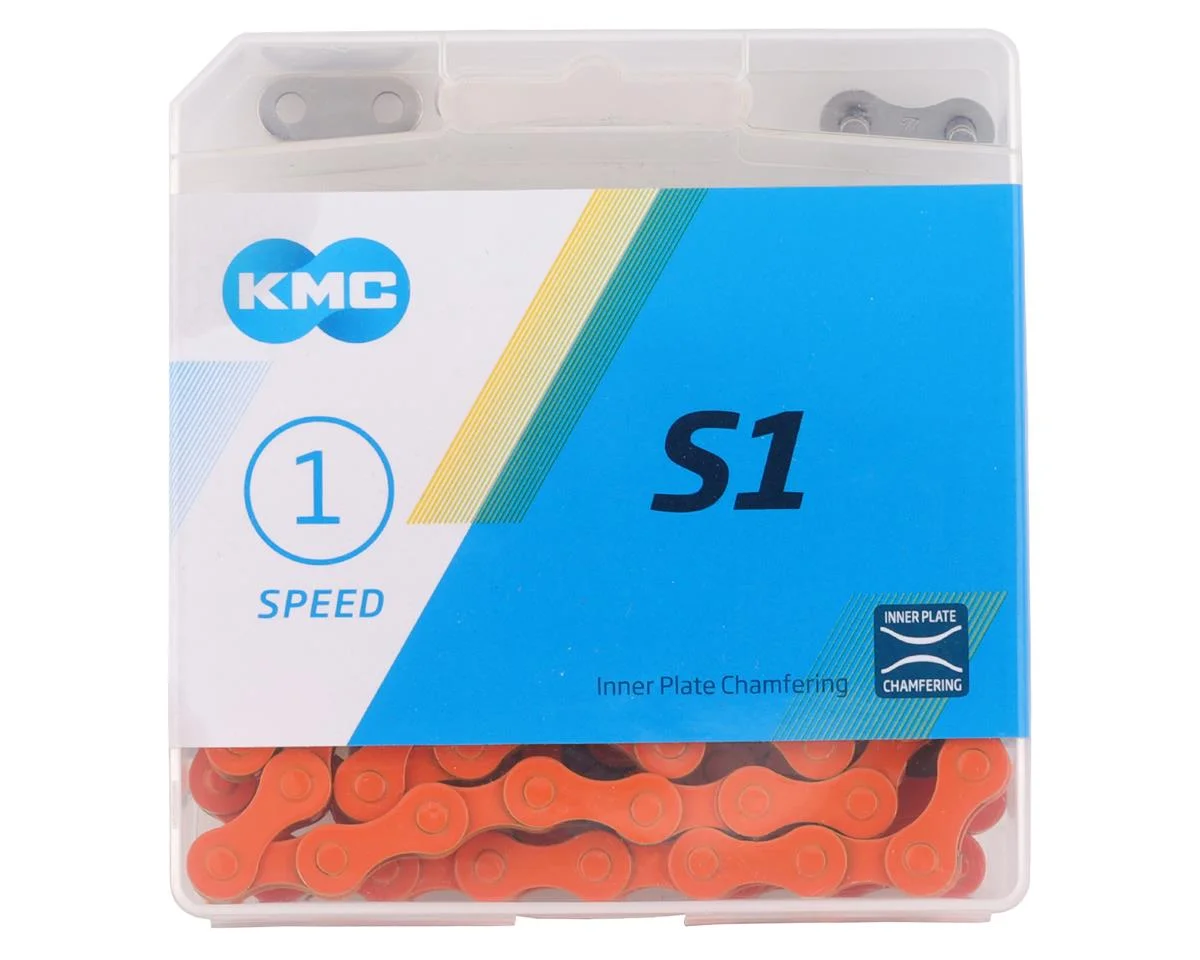 KMC S1 BMX Chain (Orange) (Single Speed) (112 Links) - view 2